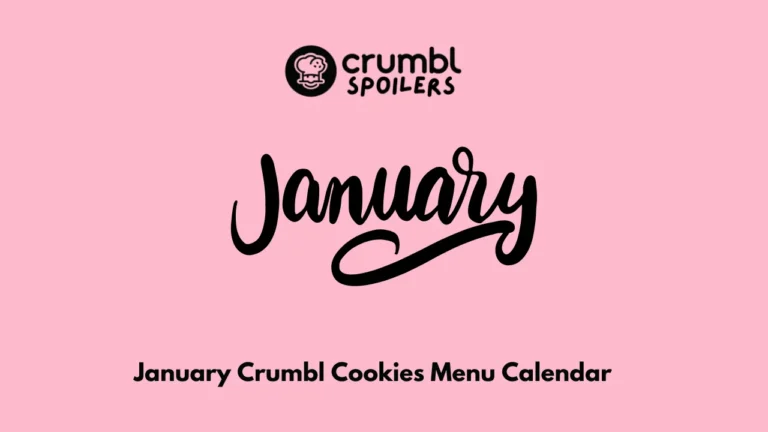 January Crumbl Cookies Menu Calendar